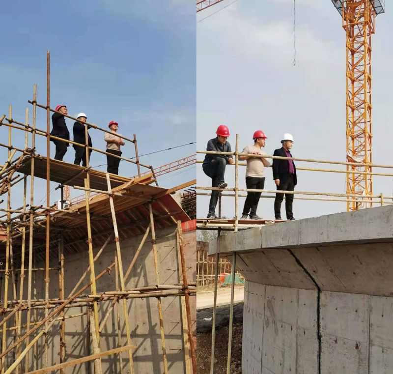 公司領導視詧永城市第七汚水處理廠(chang)工程進度