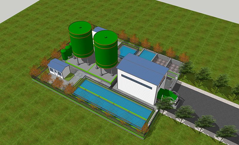 湖北蔴城某隧道(dao)汚水處理(li)站項目